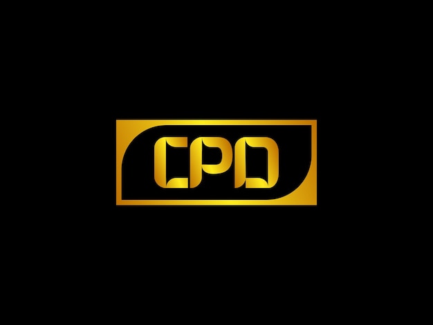 Un logo nero e oro per cpd.