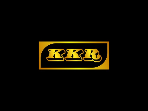 Vector a black and gold logo for krr.