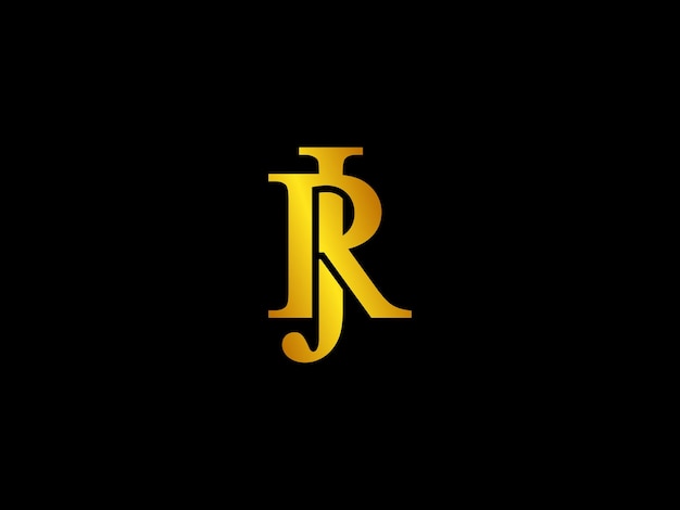 Vector a black and gold logo with the letter r on it