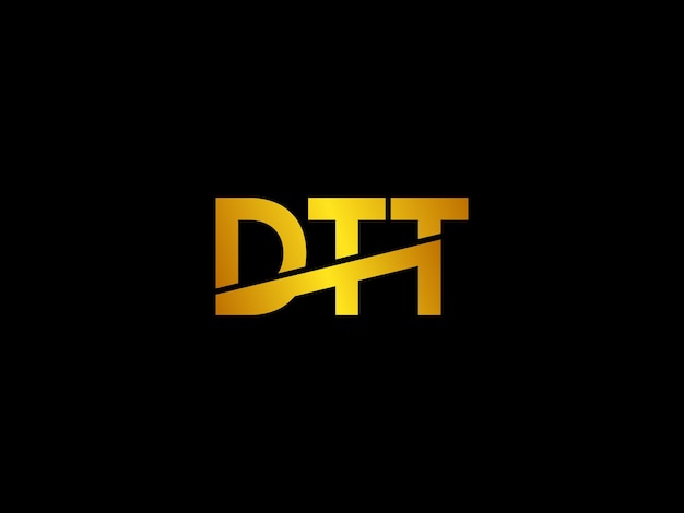 Black and gold logo with the title'dtt '