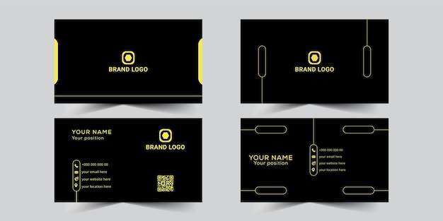 Black and gold luxury business card set