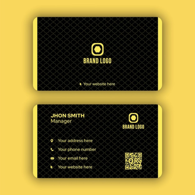 Black and gold luxury business card template