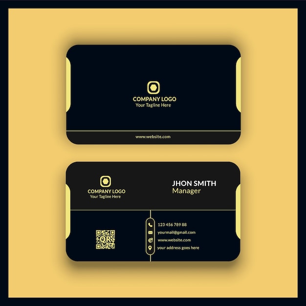 Black and gold luxury business card