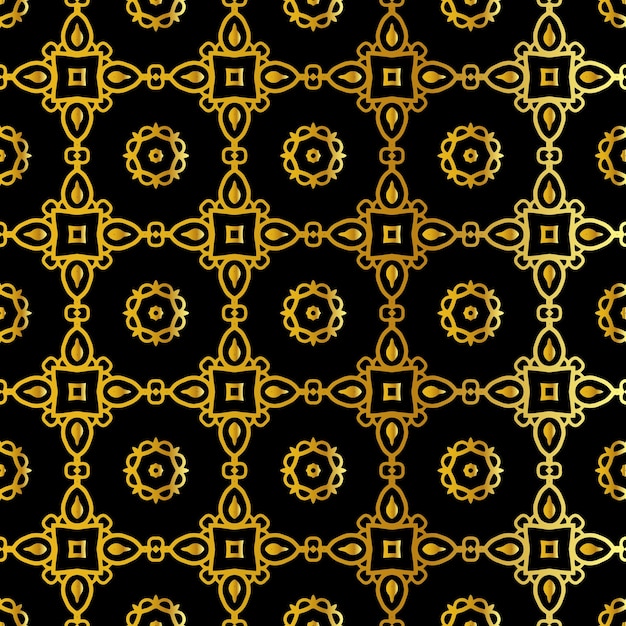 Black and gold ornament pattern Design Simple seamless background ready to print