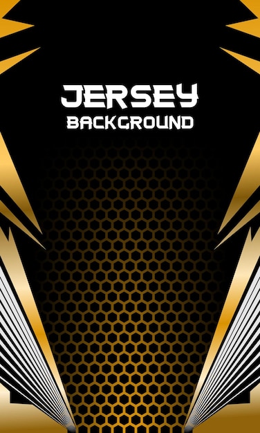 Premium Vector | A black and gold poster that says jersey background.