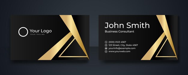 Black and gold premium luxury business card design. professional templates business card. elegant abstract card templates perfect for your holding corporate. vector design templates set