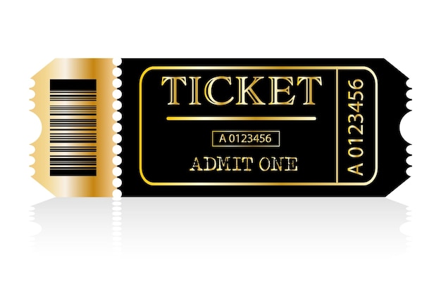 Vector black and gold premium ticket template set coupon design ready to edit vector