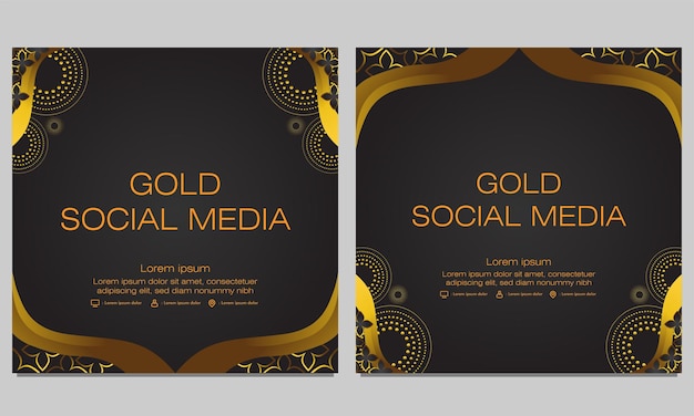 Black gold social media post template