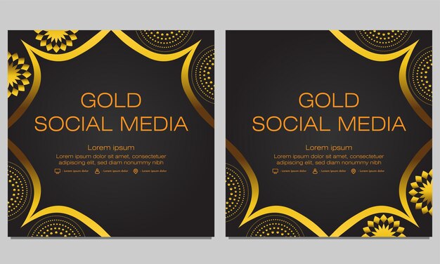 Black gold social media post template