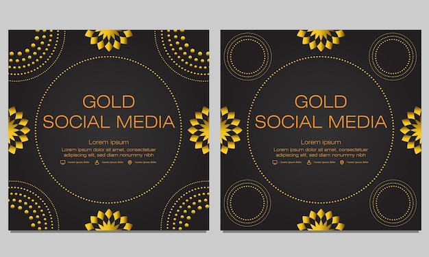 Black gold social media post template