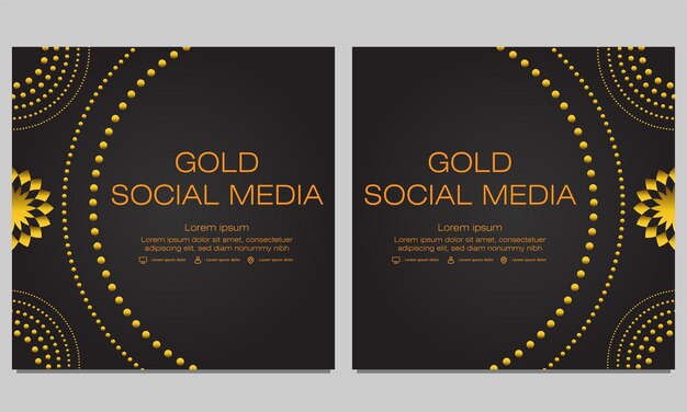 Black gold social media post template