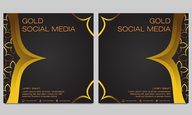 Black gold social media post template