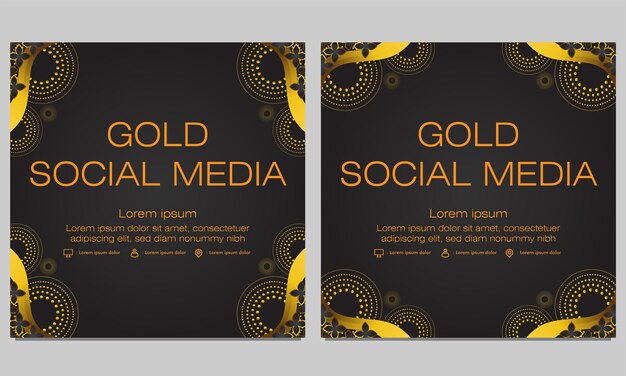 Black gold social media post template