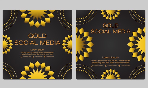 Black gold social media post template