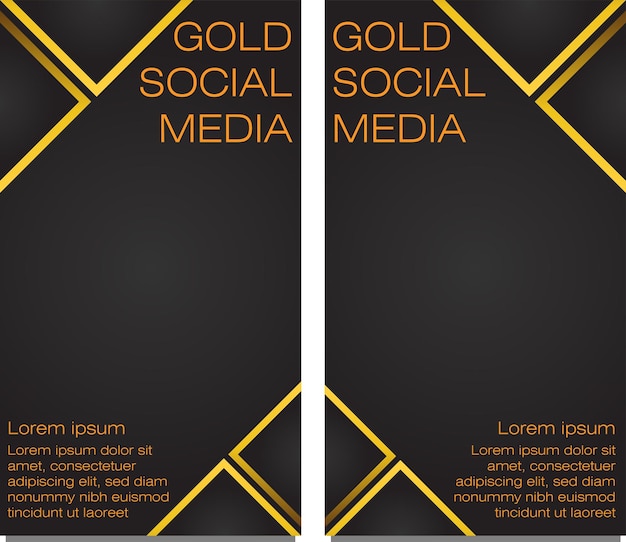 Black gold social media story template