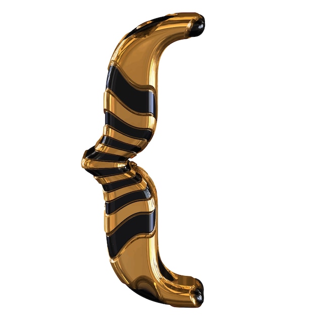 Vettore simbolo nero e oro con cinturini