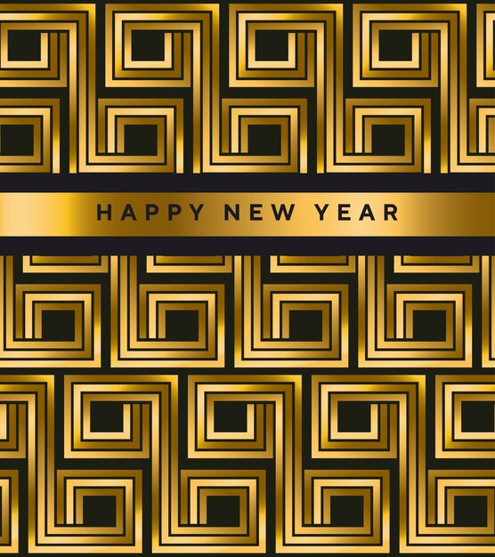 Black and gold vector seamless pattern in art deco style.