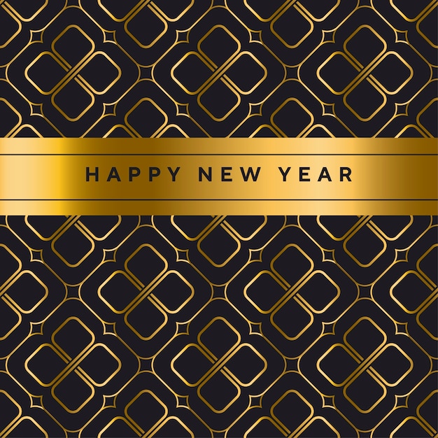 Black and gold vector seamless pattern in art deco style.