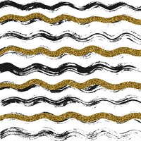 Vector black and gold wavy wallpaper