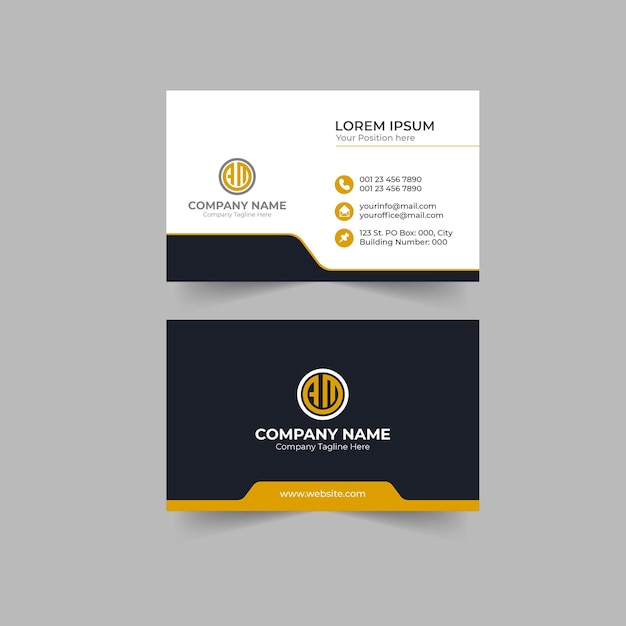 Black and Golden Business Cards