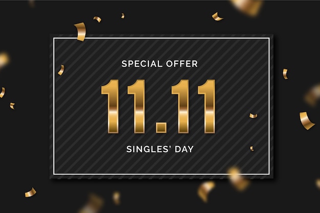 Black and golden singles' day event