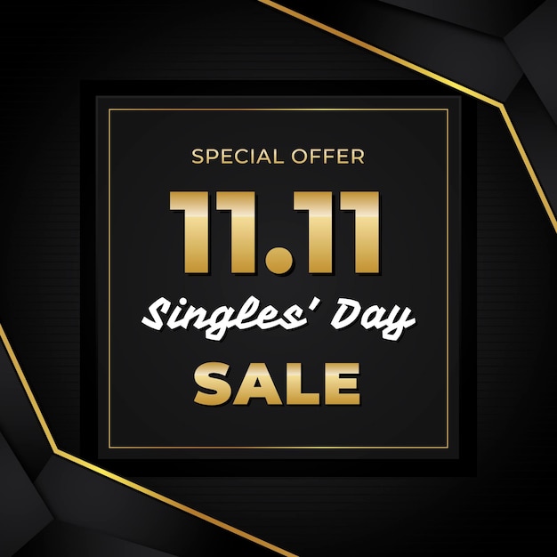 Black and golden singles' day