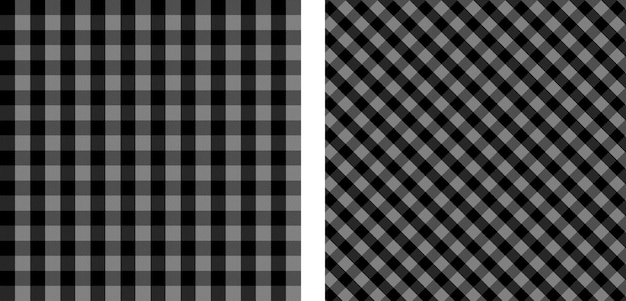 Black gray plaid herrignbonedesen