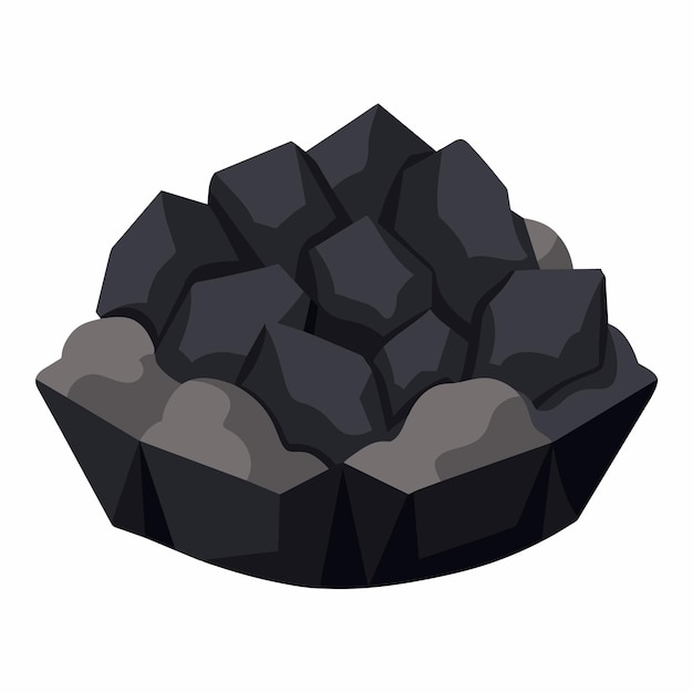 Vector a black and gray rock with a gray and gray background