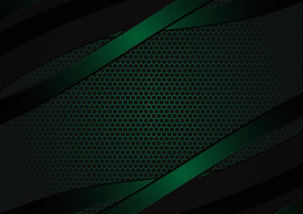 Vector black and green geometric abstract background with copy space