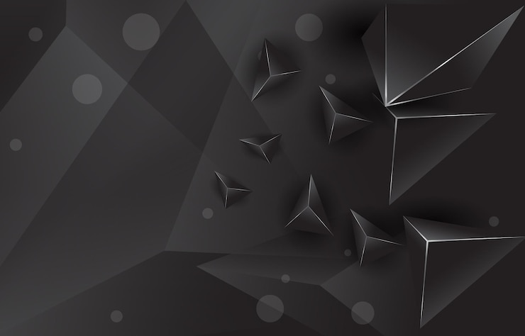 Vector a black and grey background with stars and arrows