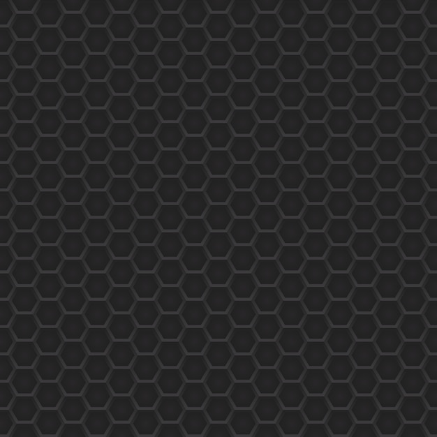 Black & Grey geometric hexagon abstract seamless pattern