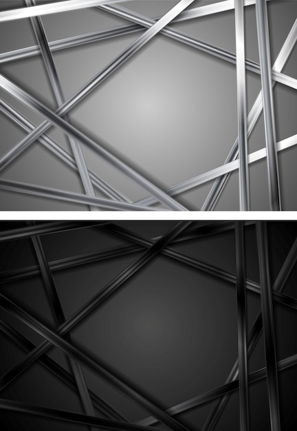 Black and grey silver metallic backgrounds