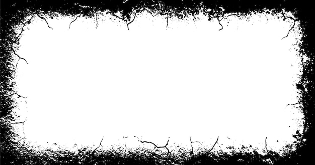 Черный гранж границы гранж кадр шероховатый абстрактный шаблон черный грязный старый