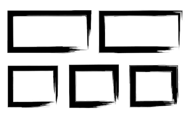 Black grunge brush stroke template