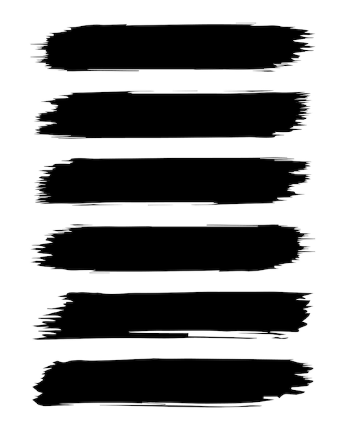 Black grunge brush stroke template