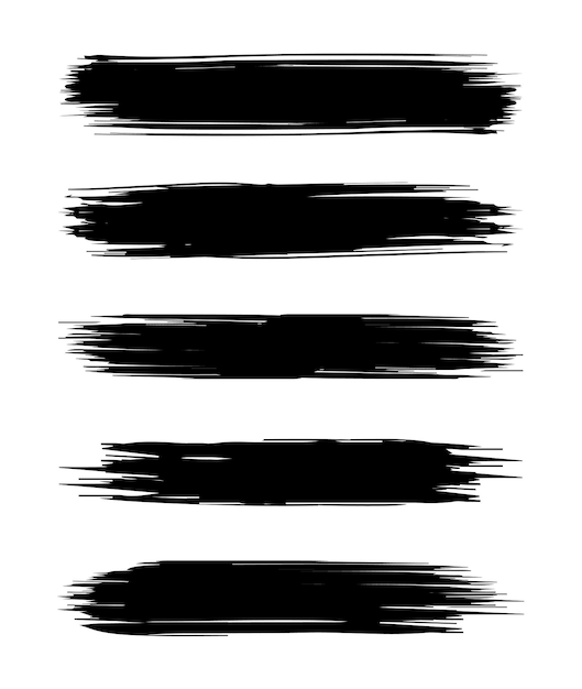 Black grunge brush stroke template