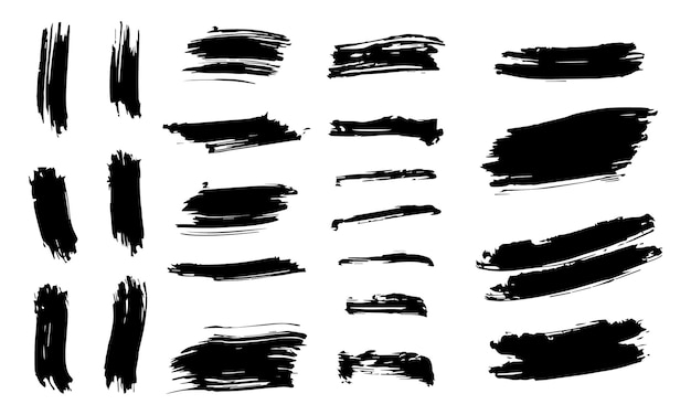 Black grunge brush stroke