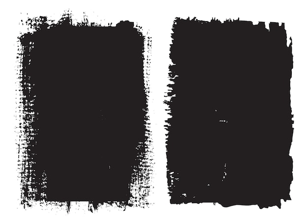 Black grunge brush strokes