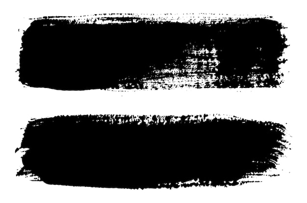 Black grunge brush strokes