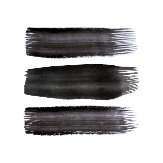 Black grunge brush strokes