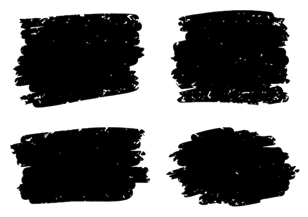 Black grunge distressed brush set