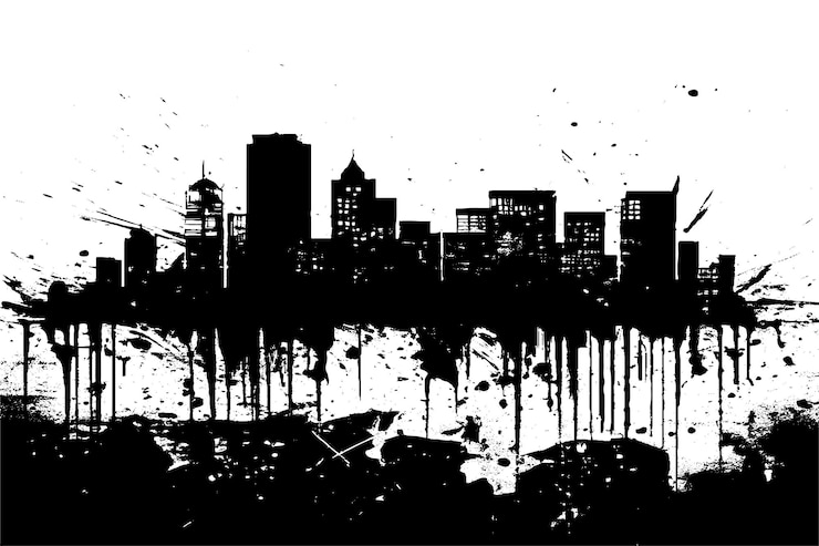 Vector black grunge monochrome texture vector template for background texture abstract texture