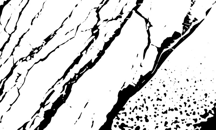 Vector black grunge vector texture of veins cracks stripes vector background