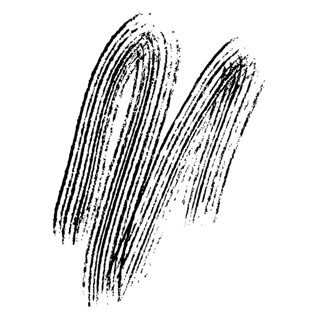 Vettore tratto di pennello grungy nero su sfondo bianco
