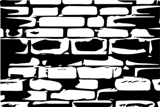 Vector black grungy cracked texture of rough weathered wall vector illustration background texture