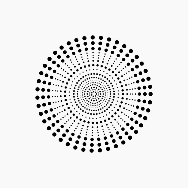 Black Halftone Circle