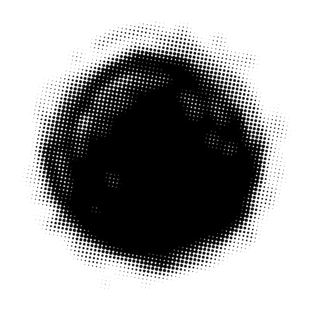 Black Halftone Dots