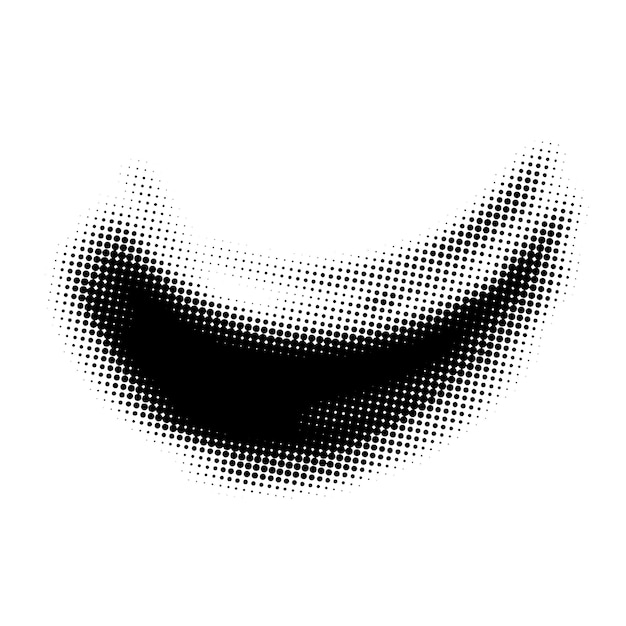 Black halftone dots