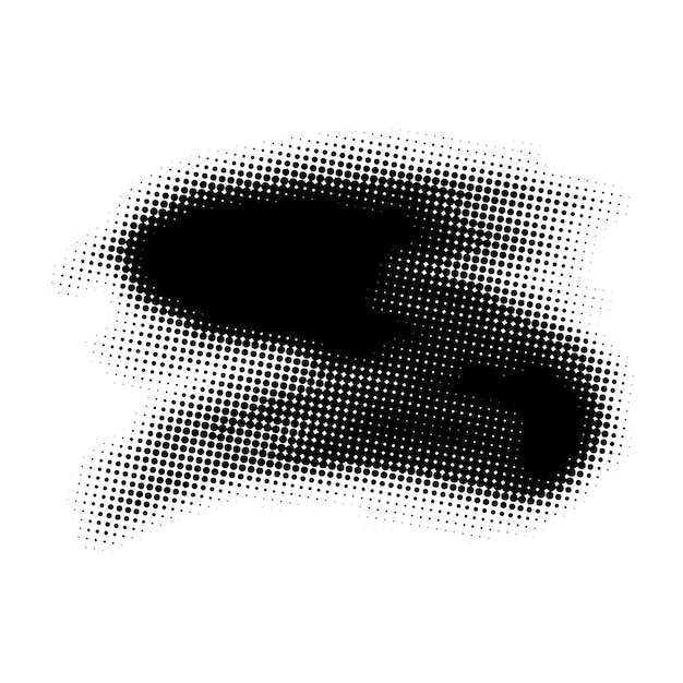 Black Halftone Dots