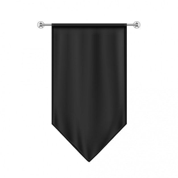 Vector black hanging flag